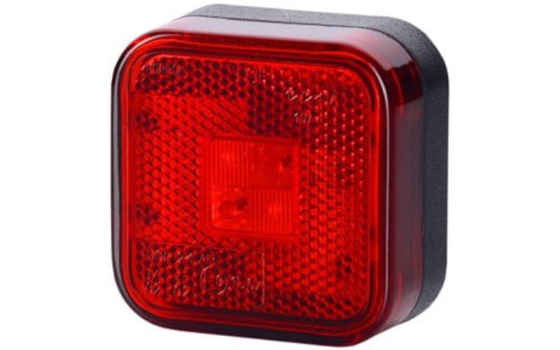 ГАБАРИТНЫЙ ФОНАРЬ С ОТРАЖАТЕЛЕМ (LED) КРАСНЫЙ 12 / 24V УНИВЕРСАЛЬНАЯ