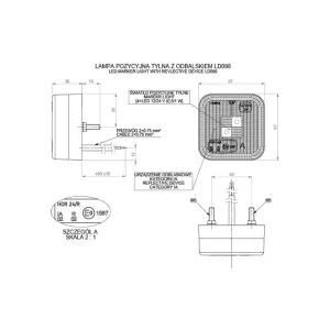 Marker Light With Reflective Device (LED) Red 12 / 24V Universal