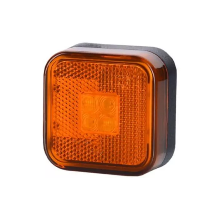 Marker Light With Reflective Device (LED) Orange 12 / 24V Universal