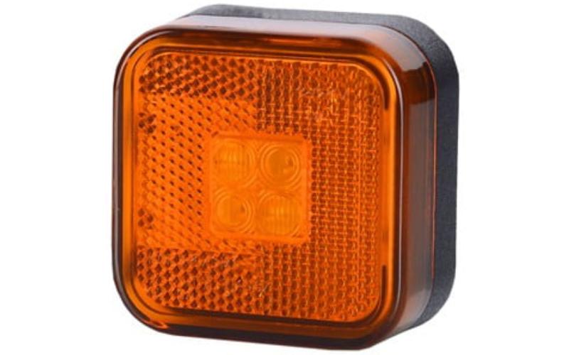 Marker Light With Reflective Device (LED) Orange 12 / 24V Universal