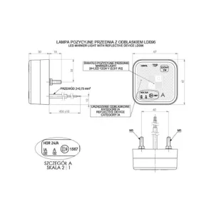 Marker Light With Reflective Device (LED) White 12 / 24V Universal