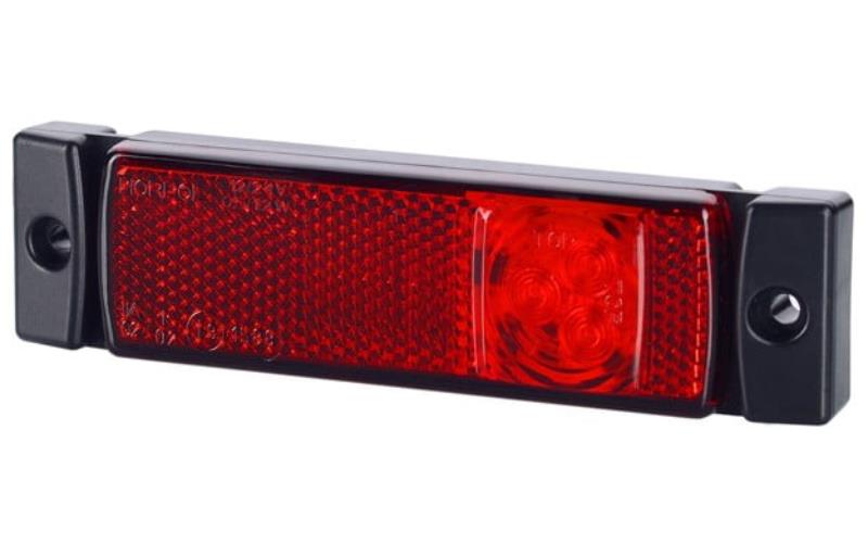 ФОНАРЬ ГАБАРИТНЫЙ ПЕРЕДНИЙ С ОТРАЖАТЕЛЕМ (LED) КРАСНЫЙ 12 / 24V УНИВЕРСАЛЬНАЯ