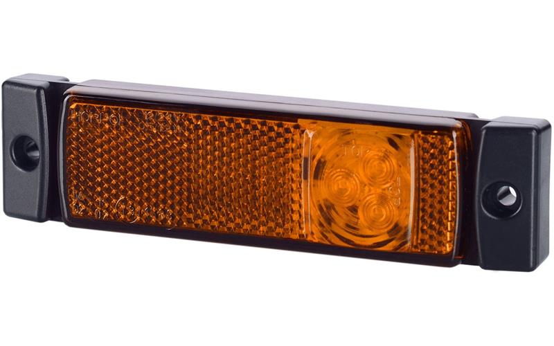 Marker Light With Reflective Device (LED) Orange 12 / 24V Universal