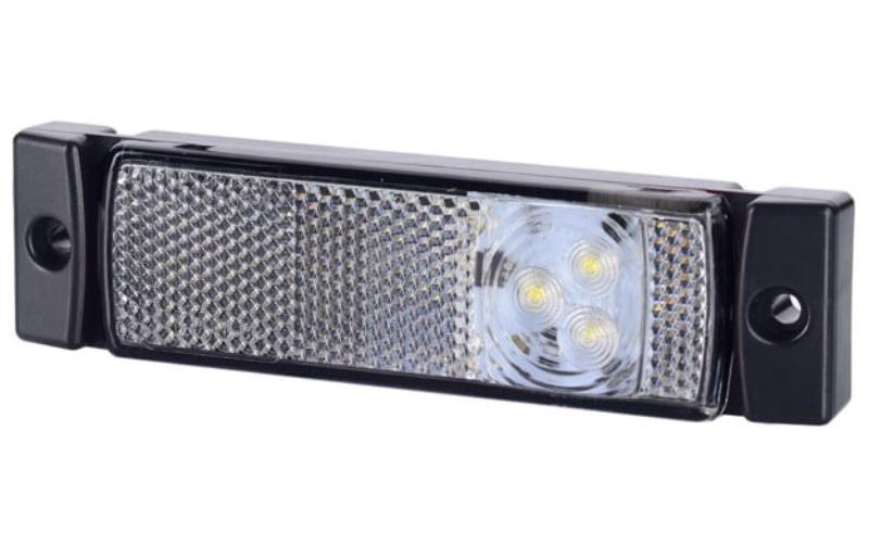 Seitenmarkierungsleuchte Mit Rückstrahler (LED) Weiß 12 / 24V Universal