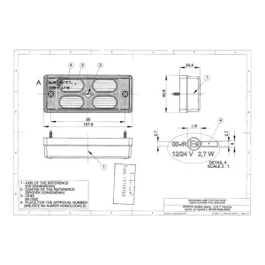 Feu de Recul (LED) Blanc 12 / 24V Universel