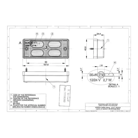 Feu de Recul (LED) Blanc 12 / 24V Universel