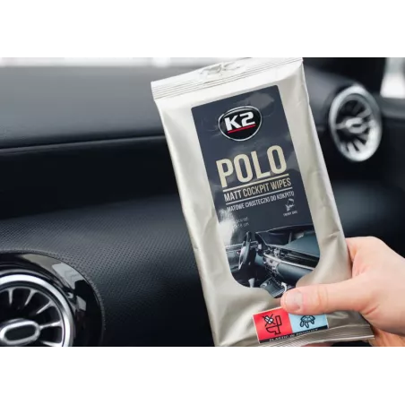 K2 Polo Matt Wipes Cockpit Cleaning Wipes (24 Pieces)