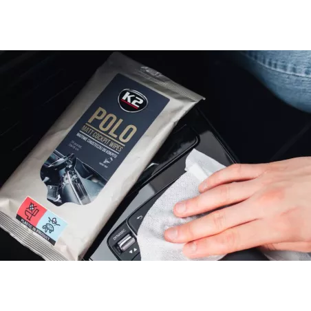 K2 Polo Matt Wipes Cockpit Cleaning Wipes (24 Pieces)