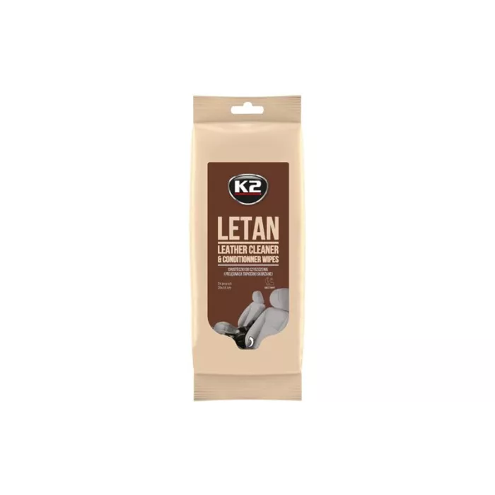 K2 Letan Wipes Leather Upholstery Cleaning Wipes (24 Pieces)