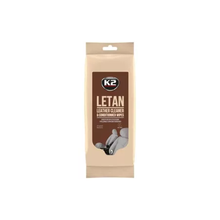 K2 Letan Wipes Chusteczki Do Tapicerki Skórzanej (24 Sztuki)