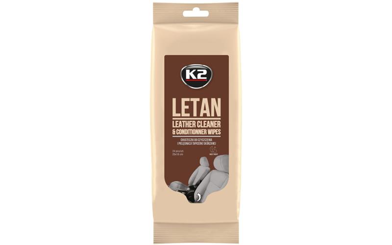 K2 Letan Wipes Lingettes Pour Sellerie En Cuir (24 Pièces)