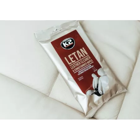 K2 Letan Wipes Chusteczki Do Tapicerki Skórzanej (24 Sztuki)