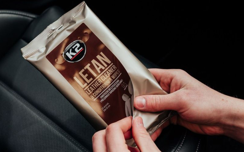 K2 Letan Wipes Lingettes Pour Sellerie En Cuir (24 Pièces)
