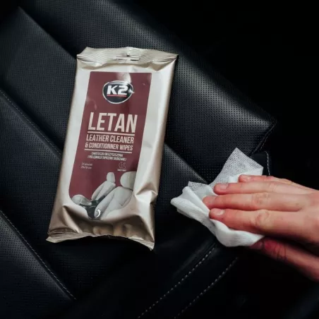 K2 Letan Wipes Lingettes Pour Sellerie En Cuir (24 Pièces)