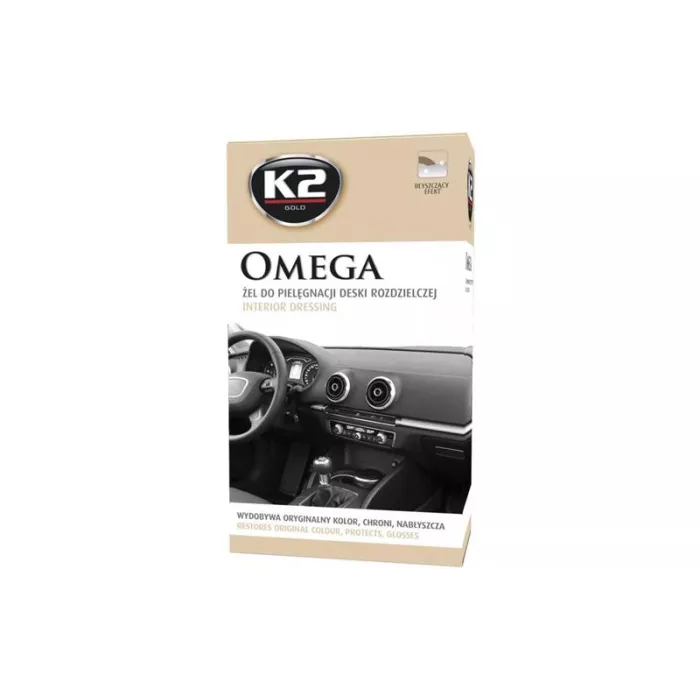 K2 Omega ГЕЛЬ ДЛЯ УХОДА ЗА ПАНЕЛЬЮ С ГУБКОЙ И МИКРОФИБРОЙ