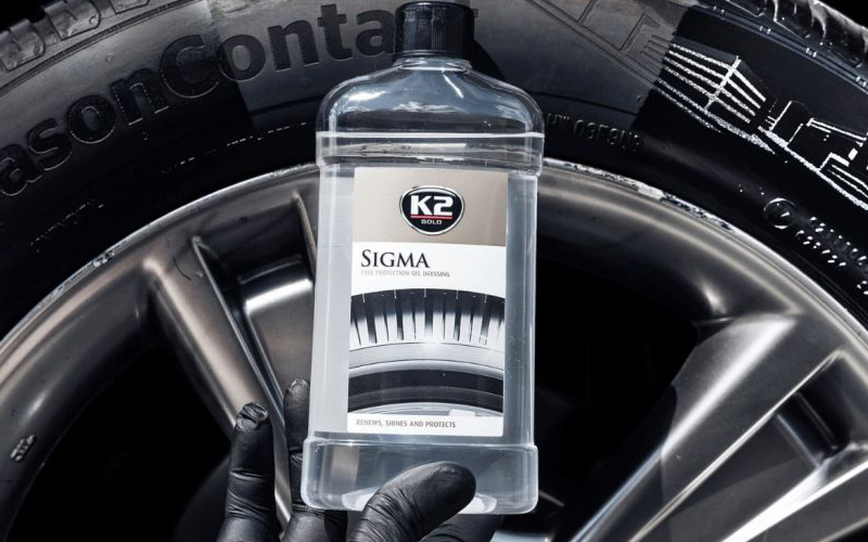 K2 Sigma Gel para Brillo y Cuidado de Neumáticos