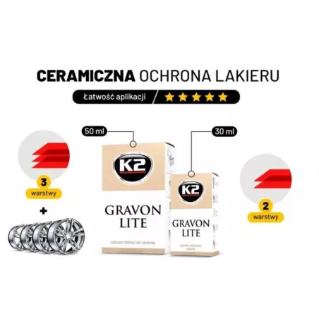 K2 Gravon Lite Recubrimiento Cerámico Protector de Pintura 30ml