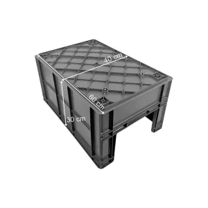 Skrzynia Magazynowa Plastikowa Euro 600x400x300 mm (Sztaplowana /  Piętrowana)