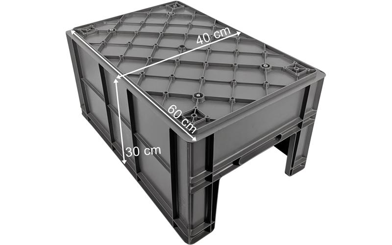 Kunststoff Eurobox 600x400x3000 mm (Stapelbar)