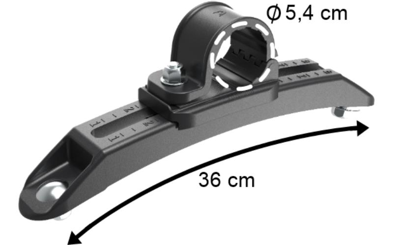 Soporte Ajustable Plástico para Guardabarros Ø54 360mm