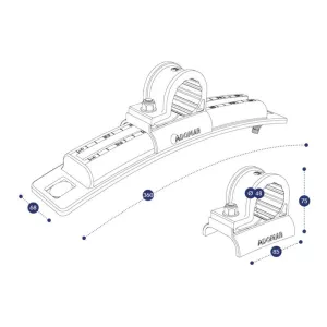 Plastic Adjustable Mudguard Bracket Ø48 360mm