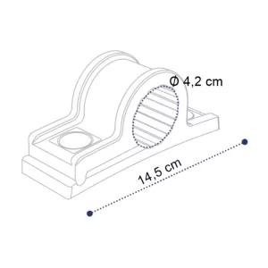 Soporte Fijo Plástico para Guardabarros Ø42