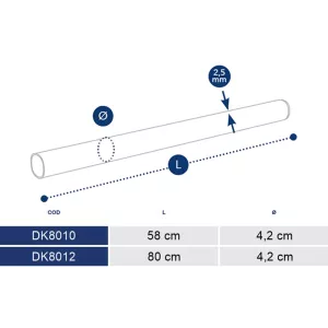 Tube Pour Garde-boue / Aile Ø42x2.5x580