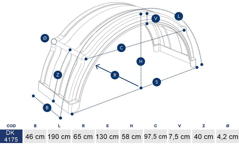 Rear Plastic Mudguard Sliding Onto Tubes