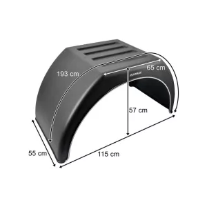 Guardabarros Trasero Plástico 550mm Parte Superior Plana