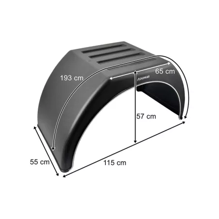 Garde-boue / Aile Plastique Arrière 550mm Dessus Plat
