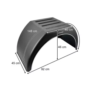 Rear Plastic Mudguard 450mm Flat Top