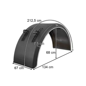 Rear Plastic Mudguard 670mm (With Mounting Bracket)
