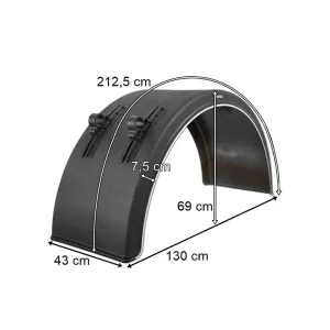 Rear Plastic Mudguard 430mm (With Mounting Bracket)
