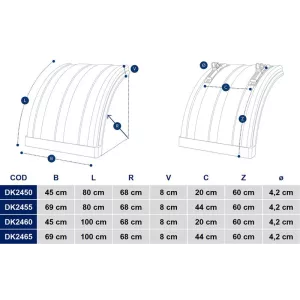 Rear Plastic Mudguard 690mm (With Mounting Bracket)
