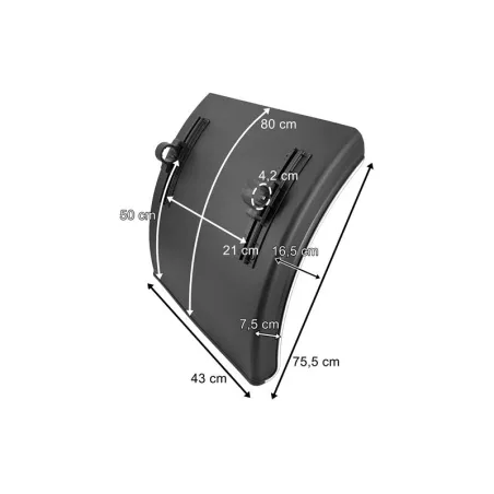 Guardabarros Trasero Plástico 430mm (con Soporte de Montaje)
