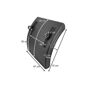 Guardabarros Trasero Plástico 670mm (con Soporte de Montaje)