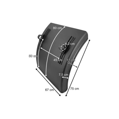 Garde-boue / Aile Plastique Arrière 670mm (Avec Support de Fixation)