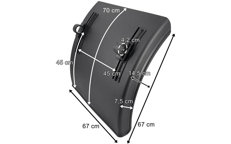 Guardabarros Trasero Plástico 670mm (con Soporte de Montaje)