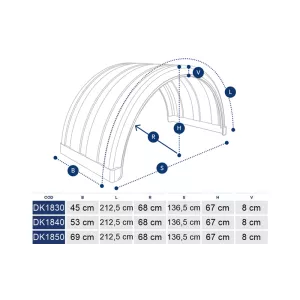 Rear Plastic Mudguard 530mm (Without Mounting Bracket)