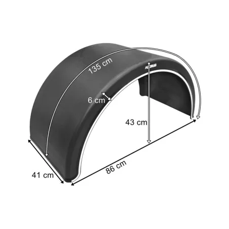 Rear Plastic Mudguard 410mm (Without Mounting Bracket)