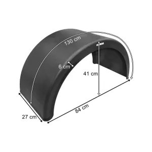 Guardabarros Trasero Plástico 270mm (sin Soporte de Montaje)
