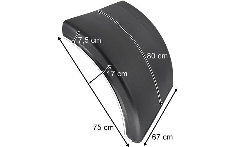 Rear Plastic Mudguard 650mm (Without Mounting Bracket)