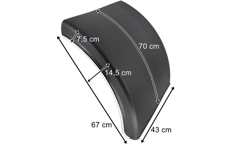 Guardabarros Trasero de Plástico 430mm (sin Soporte de Montaje)