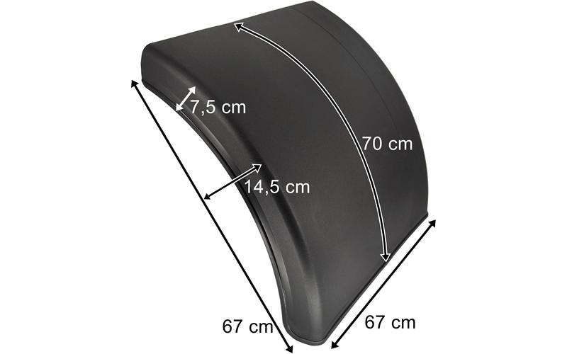 Garde-boue / Aile Arrière En Plastique 650mm (Sans Support de Fixation)