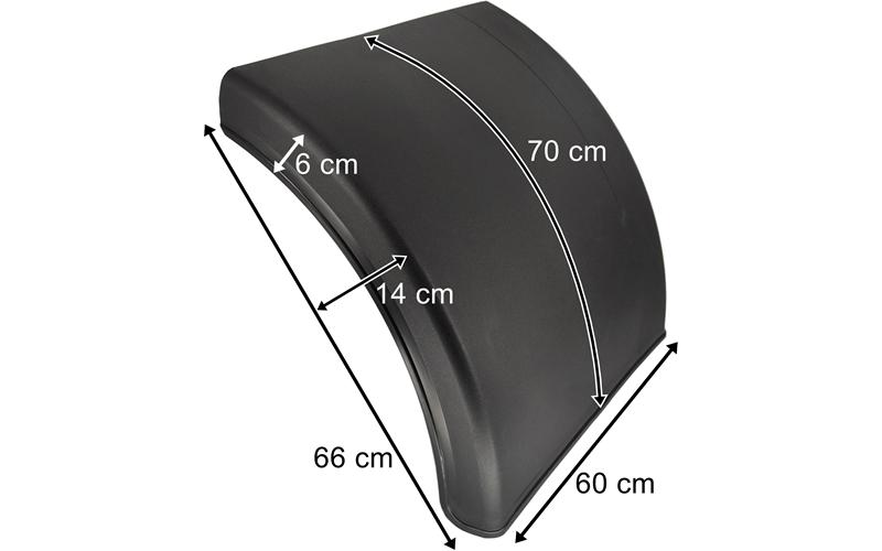 Rear Plastic Mudguard 600mm (Without Mounting Bracket)