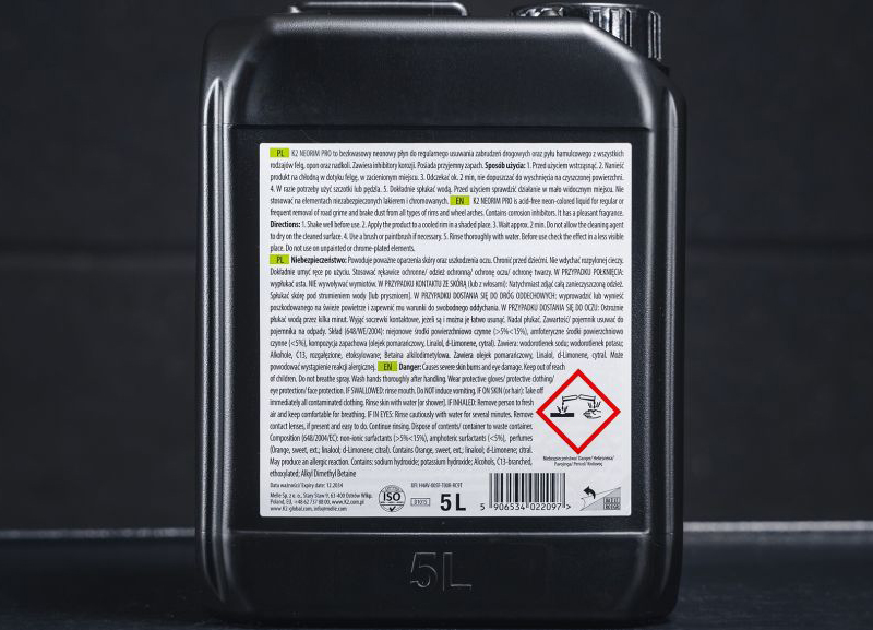 K2 Neorim Pro Limpiador de Llantas (sin ácido) 5L