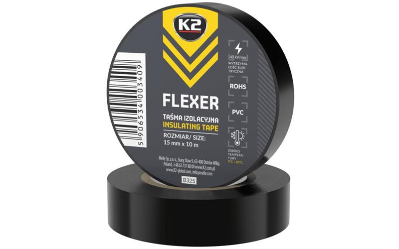 K2 Flexer Ruban Isolant Pvc 15mmx10m (Noir)