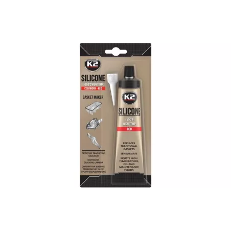 K2 Kit Silicona de Alta Temperatura 85g (Rojo)