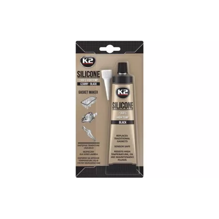 K2 Kit Silicona de Alta Temperatura 85g (Negro)