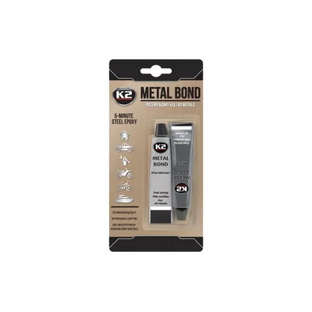 K2 Metal Bond Adhesivo Epoxi Bicomponente para Metal de 4 Minutos 56g